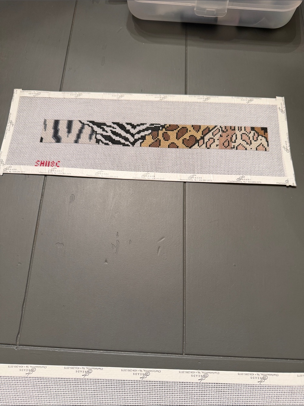 NeedleDeeva "Wild Life" needlepoint canvases, eyeglass reader case.🐈‍⬛#1